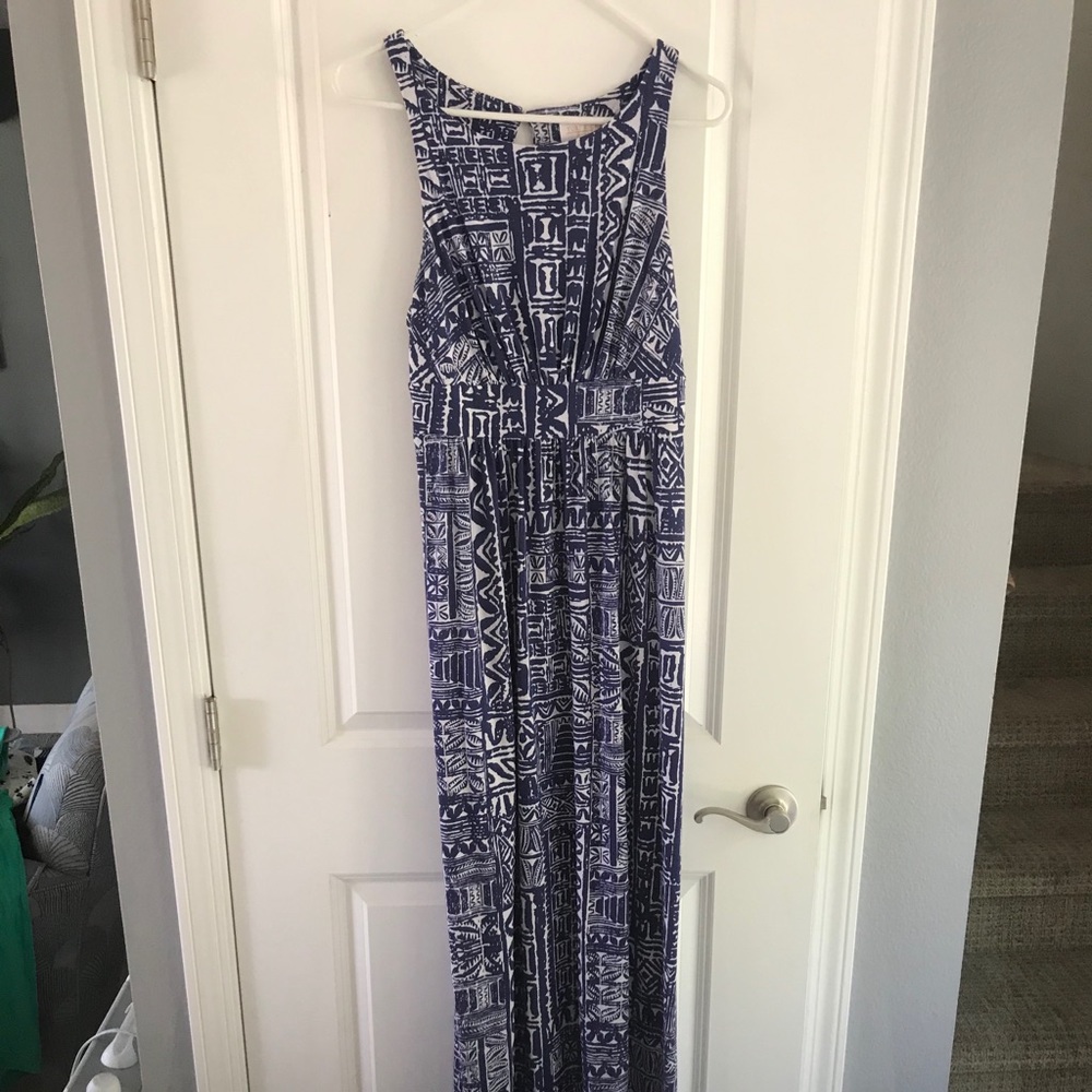 Tori Richard tribal print maxi dress